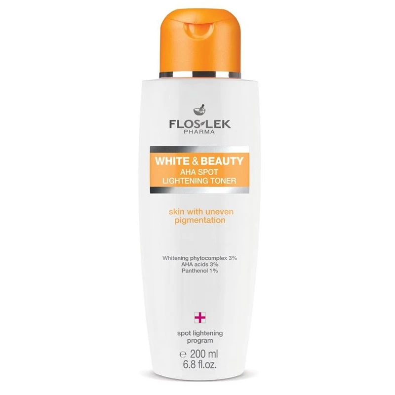 Осветляющий тоник для лица Floslek White & Beauty AHA Spot Lightening Face Toner , 200 мл