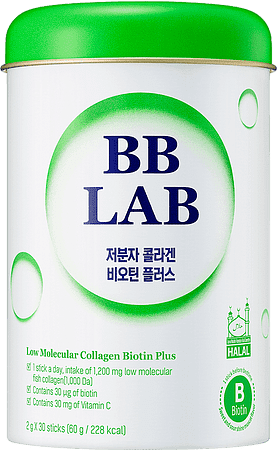 БАД BB LAB "Коллаген низкомолекулярный биотин плюс" BB LAB Low Molecular Collagen Biotin+, 30 стик-пакетиков