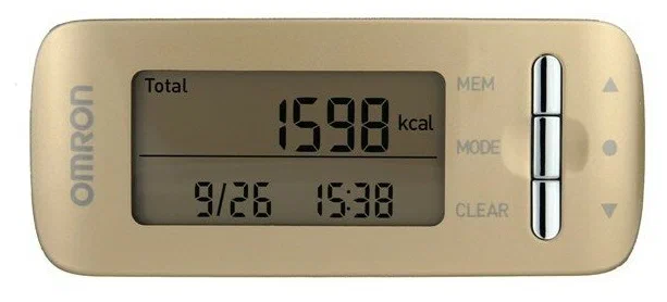 Шагомер Omron HJ-306-EGD CaloriScan, золотой