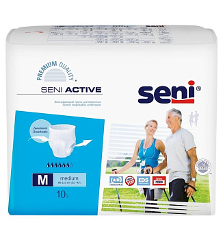 Впитывающие трусы для взрослых Seni Active Medium, 10 шт