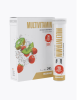 БАД Maxler «Мультивитамин» вкус клубники и киви шипучие таблетки, 20 шт для энергии и иммунитета
